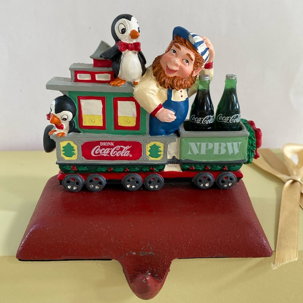 VTG Cast Iron Coca-Cola Stocking Holder
